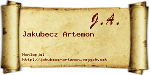 Jakubecz Artemon névjegykártya